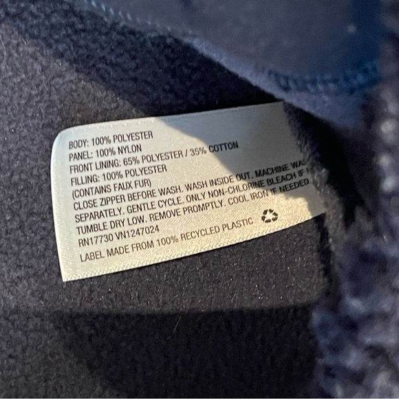 JoyLab Dark Navy Blue Oversized Sherpa Pullover Half Zip Jacket M - Picture 13 of 13